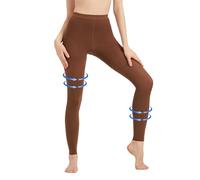 AMZAM Collant a compressione medica 15-20 mmHg per donne e uomini | Leggings a compressione, opachi, senza piedi, calze ad alta compressione per edema, vene varicose, post chirurgia, marrone, M