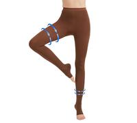 AMZAM® Collant a compressione medica per donne e uomini, 20-30 mmHg, collant a compressione graduata, opachi, senza dita, calze a compressione fino alla vita ad alto supporto, per edema, vene varicose