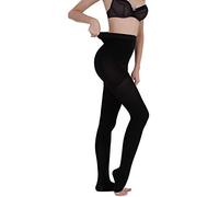 AMZAM Collant a compressione per donne e uomini, 20-30 mmHg, collant a compressione graduata, opachi, senza dita, collant ad alto supporto in vita, per edema, vene varicose, TVP, nero, XXL