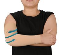 AMZAM® Manicotto a compressione medica per braccio per donne e uomini, 15-20 mmHg, tutore a compressione graduata con fascia in silicone per alleviare il dolore, linfedema, edema, gonfiore, artrite