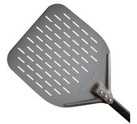 AMZBBQ® Pala per pizza di alta qualità [manico lungo] - Pala perforata in alluminio anodizzato duro - facilita lo scorrimento dell'impasto della pizza - accessorio regalo [larghezza: 35 cm/lunghezza