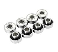 AMZBNEIDI Cuscinetti a Sfere a Gola Profonda, Cuscinetto a Sfere 608 2RS 8x22x7mm 8 Pezzi for Ruote Longboard e Skateboard con distanziali