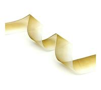 AMZBNEIDI Nastri Colorati Nastro in Organza Chiffon, Nastri in Organza sfumati da 5 Iarde e 25 mm di Larghezza (Arcobaleno, Bianco-Nero e Altri Colori)(Coffee-White)