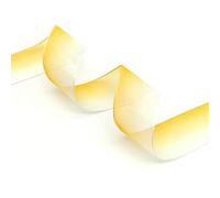 AMZBNEIDI Nastri Colorati Nastro in Organza Chiffon, Nastri in Organza sfumati da 5 Iarde e 25 mm di Larghezza (Arcobaleno, Bianco-Nero e Altri Colori)(Orange-White)