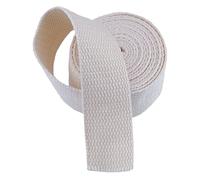 AMZBNEIDI Nastro in Cotone Pesante, 25mm Polyester Cotton Webbing Strap Multicolor 5-20 Yards(Beige,10 Yard)