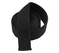 AMZBNEIDI Nastro in Cotone Pesante, Polyester Cotton Webbing Strap 20mm Width 5-20 Yards Multicolor(Black,10 Yard)