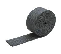 AMZBNEIDI Nastro in Cotone Pesante, Polyester Cotton Webbing Strap 25mm Multicolor 5-20 Yards(Dark Grey,10 Yard)