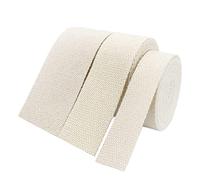 AMZBNEIDI Nastro in Cotone Pesante, Polyester Cotton Webbing Strap 38mm Wide 5-20 Yard Multicolor(Beige,10 Yard)