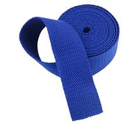 AMZBNEIDI Nastro in Cotone Pesante, Polyester Cotton Webbing Strap Multicolor 20-50mm 5 Yard Roll(Blue,50mm)