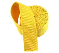 AMZBNEIDI Nastro in Cotone Pesante, Polyester Cotton Webbing Strap Multicolor 20-50mm 5 Yard Roll(Yellow,38mm)