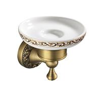 AMZBNEIDI porta sapone doccia, porta sapone bagno Accessori for il bagno Portasapone Portasapone for doccia Vassoio portaoggetti Piatto in ceramica Ottone Retro Design con motivo a onde