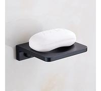 AMZBNEIDI porta sapone doccia, porta sapone bagno Portasapone da parete quadrato nero Portasapone da parete Portasapone da doccia Portasapone Salvasapone Portasapone e spugna