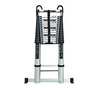 AMZBNEIDI Scala telescopica Multiuso Scala telescopica in Lega di Alluminio con Barra stabilizzatrice, Gancio di Sicurezza, Portata 3,2 m-7 m, capacità di carico 150 kg(6.2m/20ft)