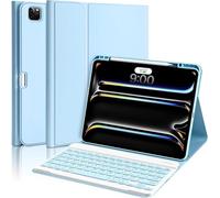 aMZCaSE per iPad Pro 13 pollici Custodia con tastiera (M5/M4, 2025/2024),Custodia con tastiera per iPad 13 Pro Magnetic Detachable Folio Slim Folio iPad Pro 13 Keyboard,Smart Sleep/Wake(Blu Pallido)