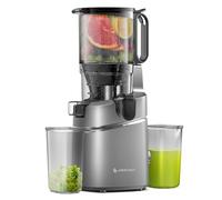 AMZCHEF Extracteur de jus automatique Vos mains libres, Ouverture de 135 mm et capacité de 1.8L Extracteur de jus de fruits et légumes entiers, Extracteur jus lent de 250W avec triple filtre - Gris