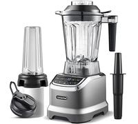 AMZCHEF Frullatore Professionale - Frullatore Tritatutto Multifunzione con Pannello Smart Touchscreen, Blender Elettrico a 6 Lame in 3D - Trasparente （18cm）