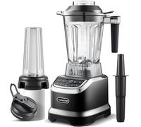 AMZCHEF Frullatore Professionale Mescola in Due Modi - Frullatore Tritatutto Multifunzione - 1200W Blender Elettrico a 6 Lame in 3D - Smoothie Maker da Abbinare a Bottiglie da 1,85 l e 600 ml - Nero