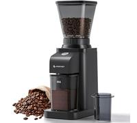 AMZCHEF Macinacaffè, macinacaffè elettrico con 48 livelli di macinatura, macinacaffè in grani con capacità di 250 g per caffè filtro, espresso, pressa francese, antistatico, interruttore a un pulsante