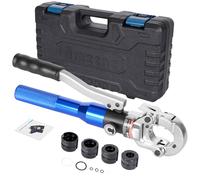 AMZCNC Crimpatrice professionale, profilo a TH, set da 16-20-26-32 mm, per tubi compositi, con raccordi del profilo a TH, con inserti a ganasce TH16, TH20, TH26, TH32