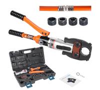 AMZCNC Pinza a pressa idraulica professionale con ganasce a pressione, profilo U 16-20-25-32, set di strumenti di pressatura, per tubi compositi con raccordi del contorno a U