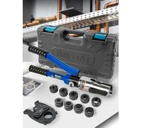 AMZCNC Pinza a pressa professionale con profilo a V e profilo TH, per tubi in rame, tubo in acciaio inox, tubo in acciaio inox e inserti in ganasce V12 V15 V18 V22 V28 e TH16 TH20 TH26 TH32 incl