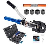 AMZCNC Pinza a pressa professionale (idraulica) con ganasce a pressione, profilo TH 16-20-26-32, per tubi compositi con raccordi del contorno TH, inserti a ganasce TH16, TH20, TH26, TH32 con