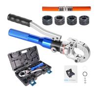 AMZCNC Pinza a pressatura professionale a U 16-20-25-32, set di utensili a pressatura, per tubi compositi con raccordi del contorno U, inserti ganasce, U16, U20, U25, U32, incl.