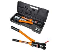 AMZCNC Pinza crimpatrice idraulica 16 tonnellate con 13 inserti di crimpatura in acciaio, 8-300 mm², set di attrezzi professionale per capicorda in rame e alluminio.