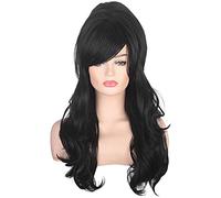 AMZCOS Parrucca da donna a forma di alveare, capelli sintetici lunghi ricci, ondulati, resistenti al calore, per costume vintage, cosplay, feste di Halloween