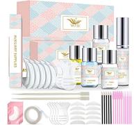 Amzeeniu Kit Laminazione Ciglia,Ciglia Arricciate Ciglia Lifting Set,Lash Curling semipermanente arricciature e sollevamento, Arricciare le Ciglia Kit completo,con Lash Pad per trattamenti di bellezza