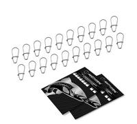 AMZfishing® 20x Duo Lock moschettoni per Pesci Predatori | Girello Snap | Girello Moschettone | Accessori per girelli da Pesca | Moschettone a Cambio rapido | Duo Lock Snap (20, 1)