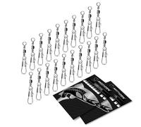 AMZfishing® 20x Girelle da pesca con moschettone di sicurezza | Girella con moschettone per pesca | Set di girelle | Set di girelle da pesca | Girelle da pesca | moschettoni da pesca (20, 12)