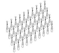 AMZfishing® 20x Girelle da pesca con moschettone di sicurezza | Girella con moschettone per pesca | Set di girelle | Set di girelle da pesca | Girelle da pesca | moschettoni da pesca (40, 4)