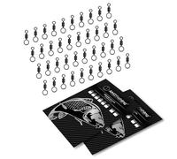 AMZfishing® 20x o 40x Big Eye Swivel | Girello per Carpa | Girello per carpfishing | Girello per Pesca alla Carpa | Girello per Pesca al carpfishing | Boilie Rig (40 Pezzi, d: #8)