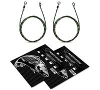 AMZfishing® 60 cm Leadcore Leader in Diverse opzioni | Terminale per Carpe | Accessori per Carpe | Accessori per la Pesca alla Carpa | Accessori da Pesca (#Flex Ring Swivel (8,19kg))