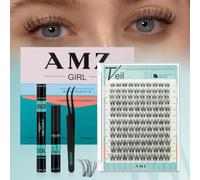 AMZGIRL WildFluff Kit Ciglia, D Curl DIY（Veil）