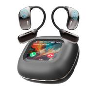 AMZISH Traduzione AI Auricolari in Tempo Reale 144 Lingue, Schermo LCD Touch Screen Open Ear Wireless Traduttore Earbuds, Audifonos Traductores Inglés Español, con APP Traductores Español, con APP