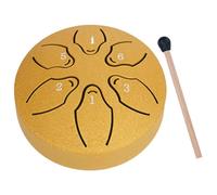 AMZLORD 3 pollici 6 Note Drum di pioggia for mini maniglie esterne Drum Percussion Musical Strumenti for la meditazione yoga Regalo unico (oro)