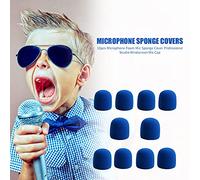 AMZLORD Copertura in Spugna for Microfono 10 Pezzi Schiuma for Microfono Studio Professionale Parabrezza Scudo Protettivo for KTV DJ Tappo for Microfono (Blu)