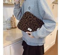 AMZLORD Custodia gonfia per laptop da 11 13 15 pollici, borsa per laptop in velluto a coste compatibile con leopardo, custodia per laptop con motivo a fiocco per scuola, università, ufficio e viaggi