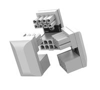 AMZLORD GPU VGA PCIe da 8 pin femmina a 8 pin maschio U Turn connettore ad angolo di 180 gradi scheda adattatore di alimentazione for computer desktop scheda grafica video esterna-tipo inver