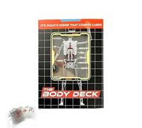 AMZLORD Il mazzo del corpo scopre i miracoli del mazzo del corpo divertenti con le carte da gioco anatomia, un'immagine 3D del corpo umano, mazzo con carte da gioco traslucide, mazzo for il corpo for