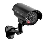 AMZLORD Macchina fotografica dell'interno di simulazione di sicurezza rossa LED lampeggiante della pallottola fittizia finta