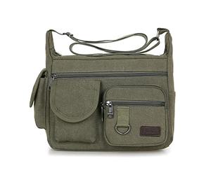 AMZLORD Sacca a tracolla da esterno da uomo tasche a tasche a più tasche in tela sacca for utensili leggeri resistenti alla borsa da lavoro for maschi (verde)