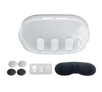 AMZLORD Set di coforture protettive trasparenti Copriobiettivo Kit di protezione anteriore Tappo bilanciere Pellicola di protezione 'obiettivo for Meta Quest 3 Accessori