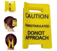 AMZLORD Überstimulated Shield Hair Clip - Strong Hair Claw for Thick & Fine Hair, Bright Yellow Humorous Stylish Accessory, Witty Gift for Colleagues & Friends