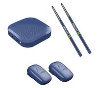 AMZLORD Virtual Air Drum Set Bacchette elettroniche portatili for batteria virtuale Pedali professionali for principianti Bambini Adulti (Blu scuro Goditi i soldi)