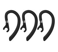 AMZLUV Solf - Ganci di ricambio per auricolare, in silicone, flessibili, per cuffie Bluetooth a orecchio singolo, compatibili con New Bee, Plantronics e altre marche, set da 3 (nero)
