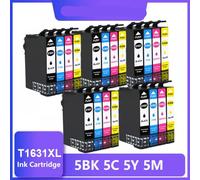 AMZMDGJK Cartuccia inchiostro set 8 pezzi 16xl T1631 T1634 per lavoro WF 2010 2540 2750 2510 2520 2530 2760(5set 20PK)