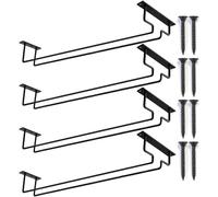 AMZMUKAUP 4 Pezzi Portabicchieri da Vino, Portabicchieri Sospeso Porta Bicchieri Da Mensola, Porta Calici Sotto Armadio, Porta Bicchieri Organizer Per Cucina Bar Armadietto Casa, 40CM